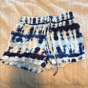 No Boundaries Blue and White Tie-Dye Athletic Shorts